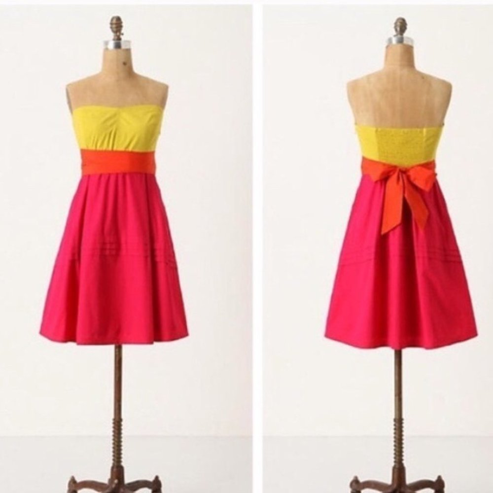 Anthropologie Maeve Parading Hues Dress